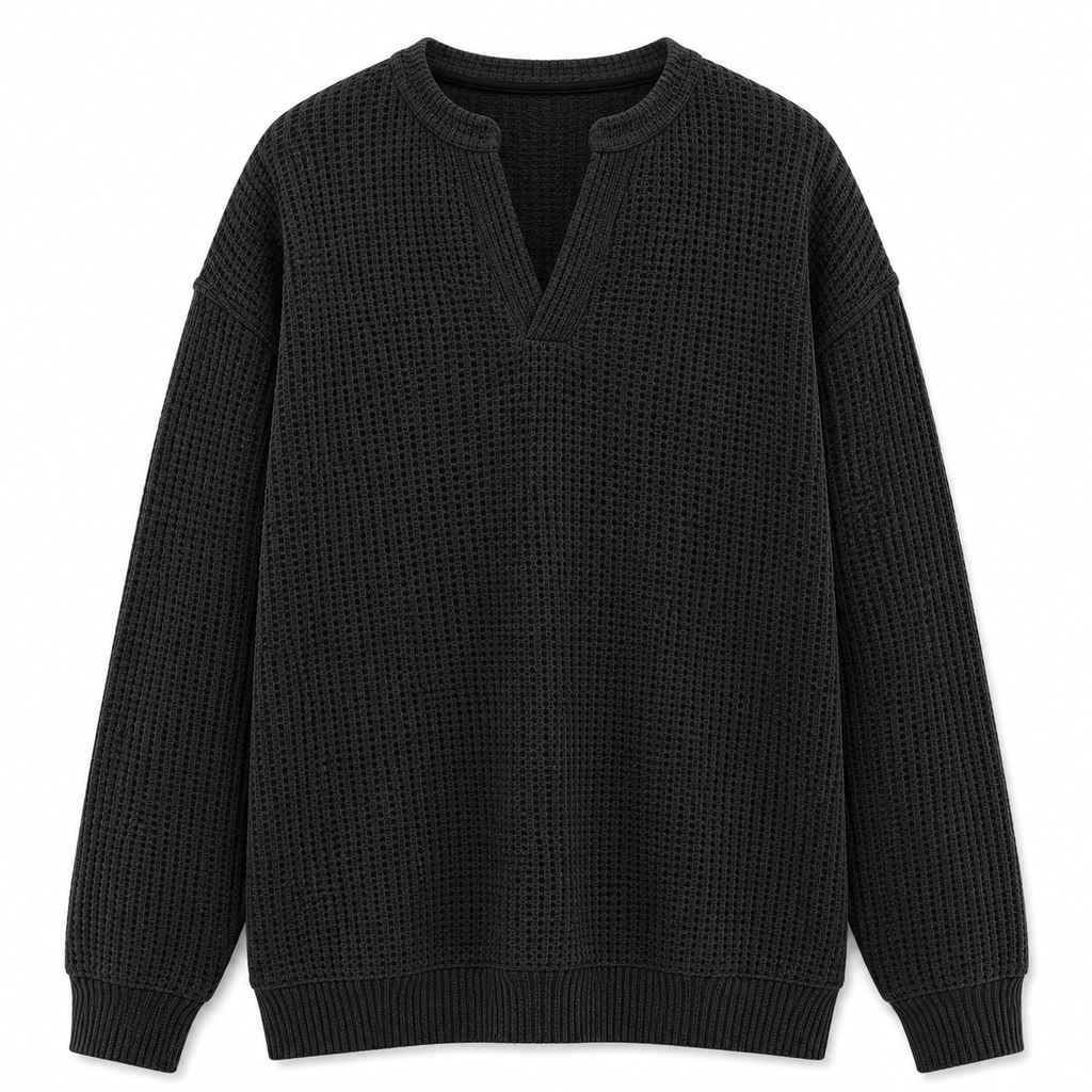 Camiseta cómoda de tejido gofrado con capas
