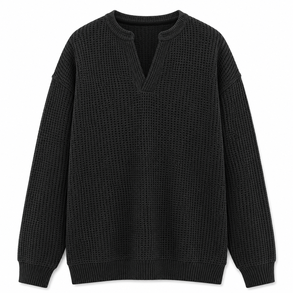 Camiseta cómoda de tejido gofrado con capas