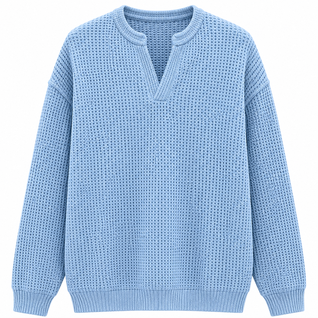 Camiseta cómoda de tejido gofrado con capas