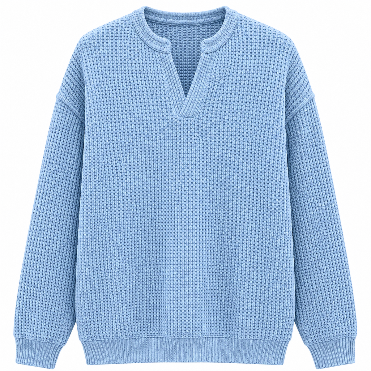 Camiseta cómoda de tejido gofrado con capas