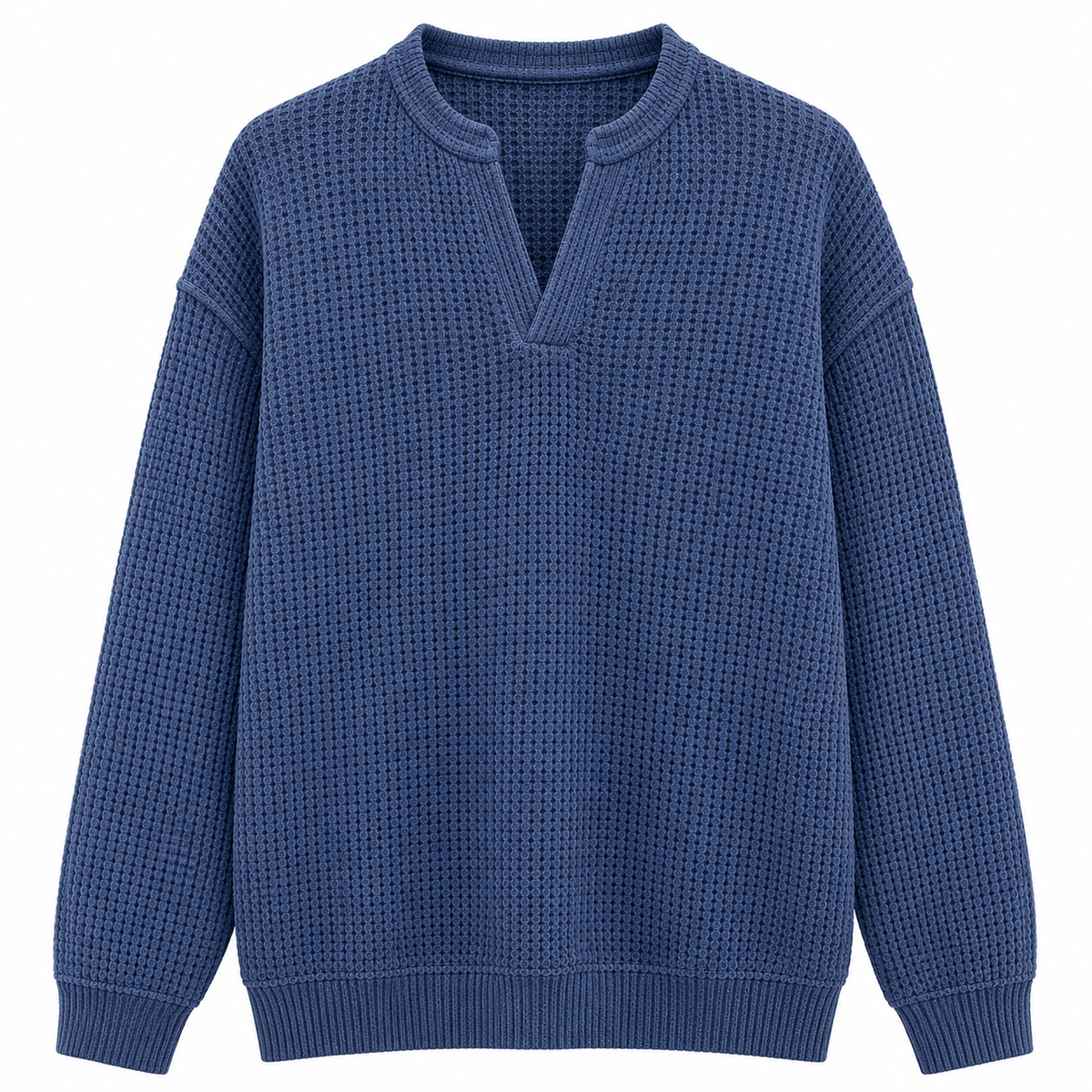 Camiseta cómoda de tejido gofrado con capas