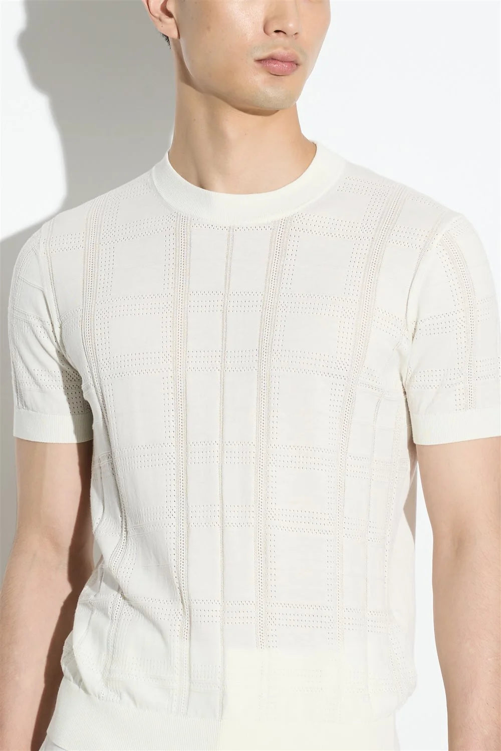 maglia GIRO LAVORATO panna PAOLO PECORA