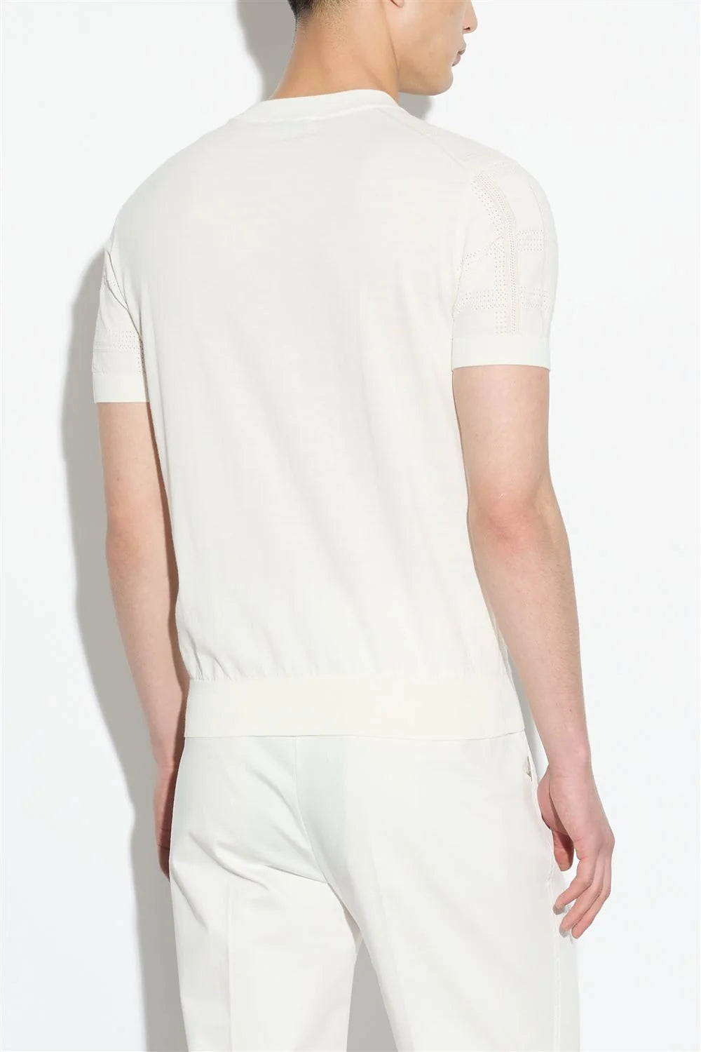 maglia GIRO LAVORATO panna PAOLO PECORA