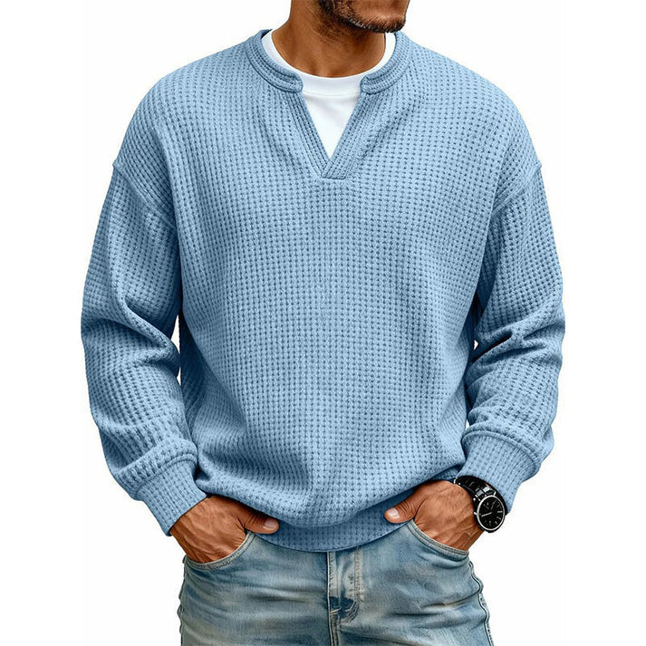 Camiseta cómoda de tejido gofrado con capas
