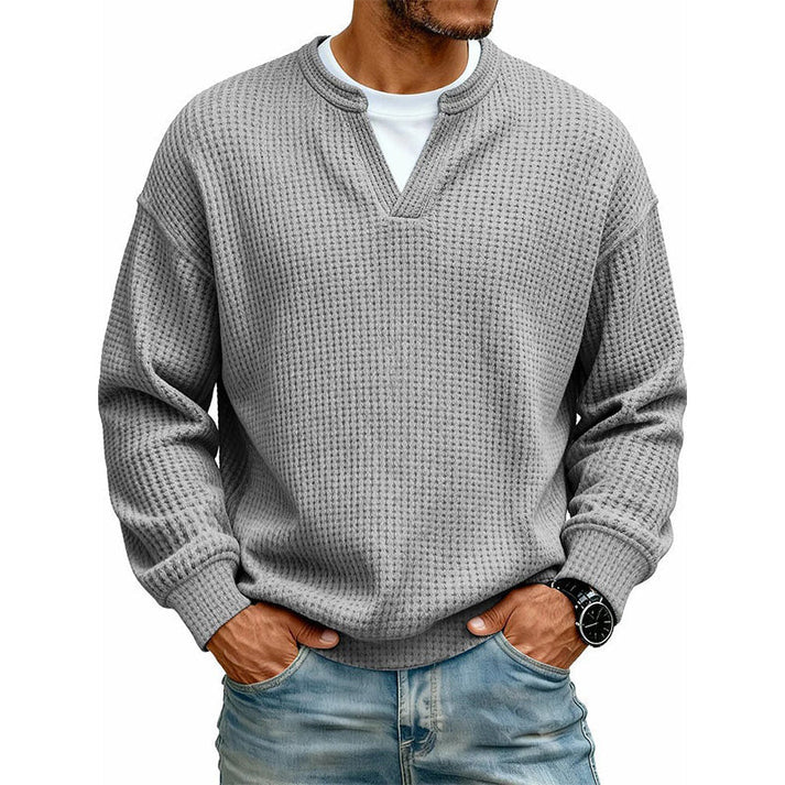 Camiseta cómoda de tejido gofrado con capas