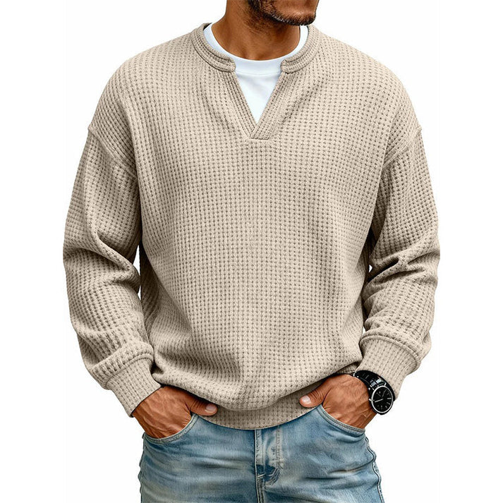 Camiseta cómoda de tejido gofrado con capas
