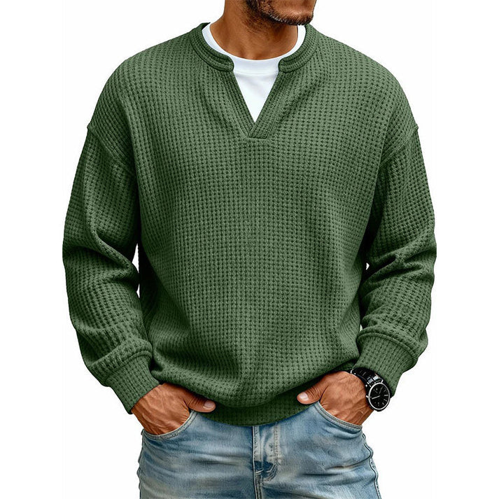 Camiseta cómoda de tejido gofrado con capas