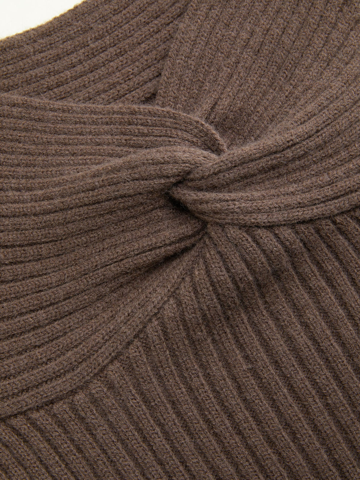 Knit V-neck Long Sleeve Twist Top