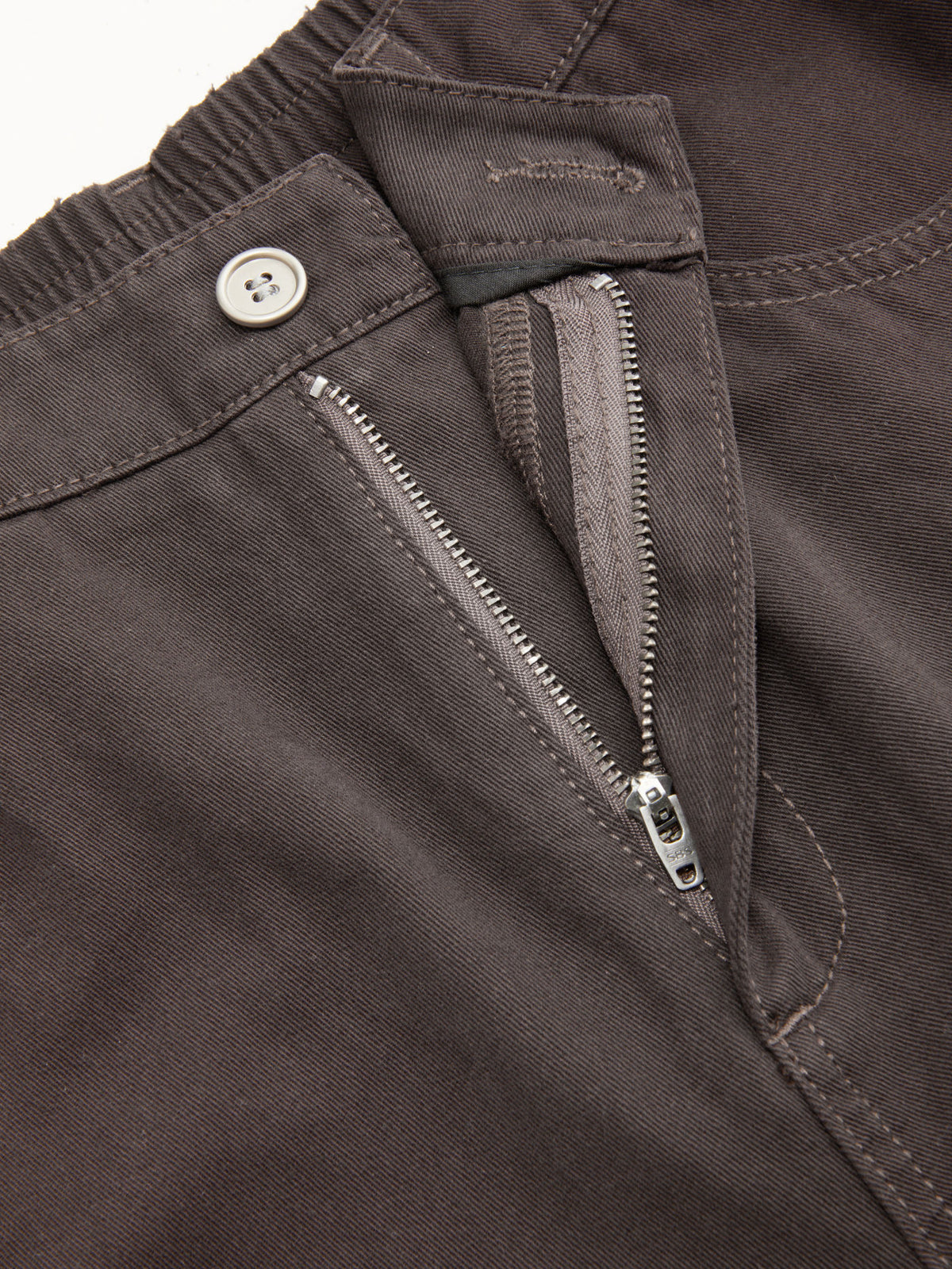 Cotton-blend Mid Rise Pocket Barrel-leg Trousers