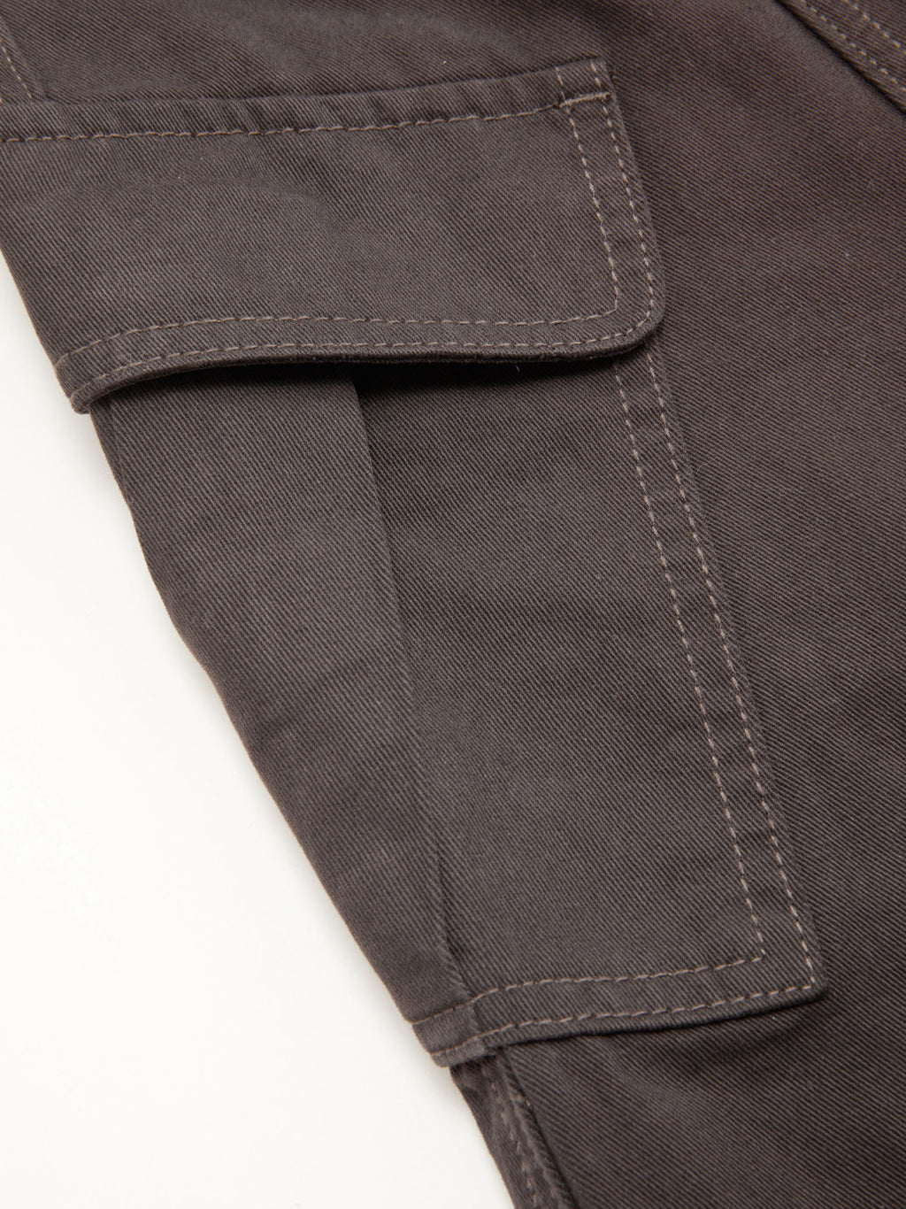 Cotton-blend Mid Rise Pocket Barrel-leg Trousers