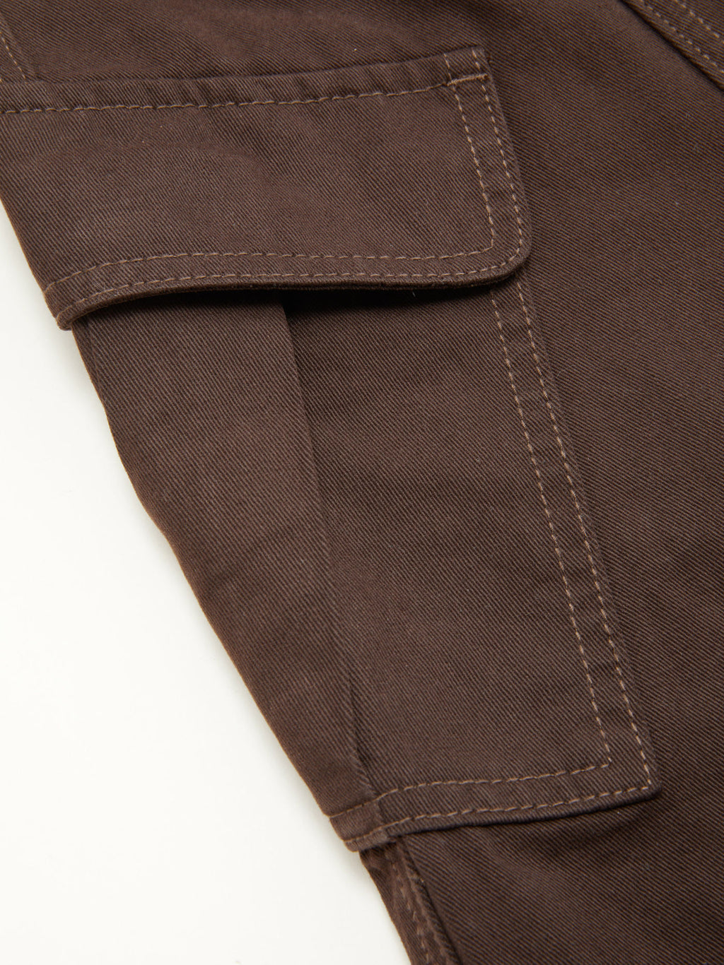 Cotton-blend Mid Rise Pocket Barrel-leg Trousers