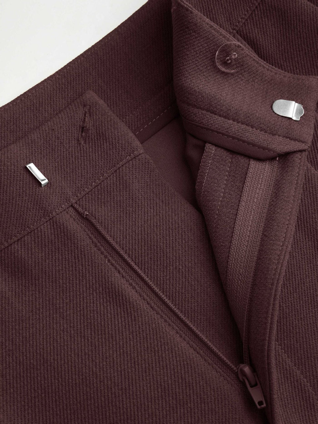 Mid Rise Pleated Wide Leg Trousers