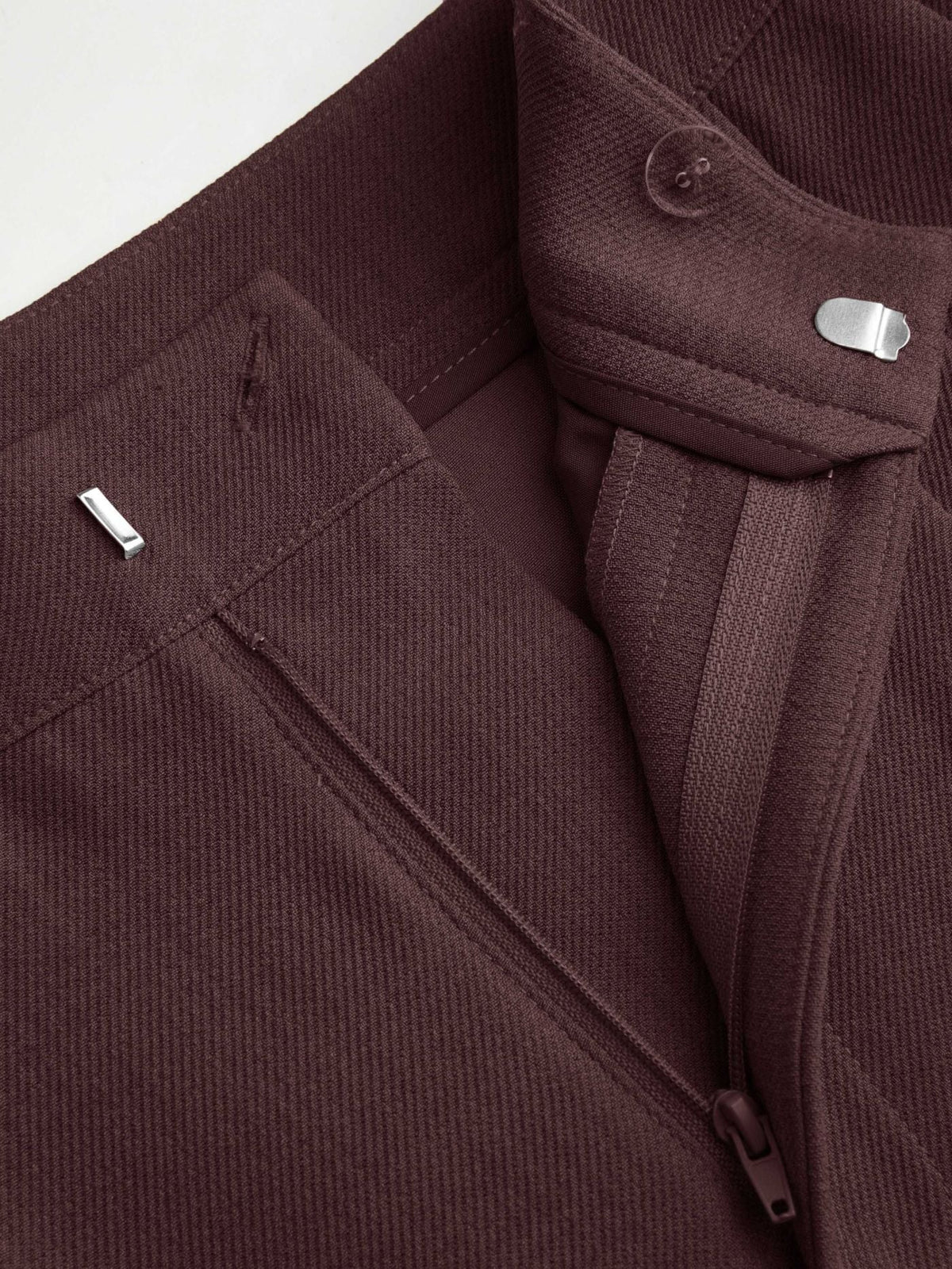 Mid Rise Pleated Wide Leg Trousers