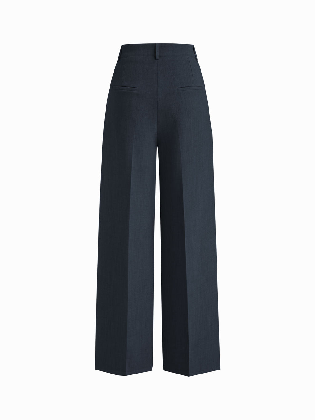Mid Rise Pleated Wide Leg Trousers