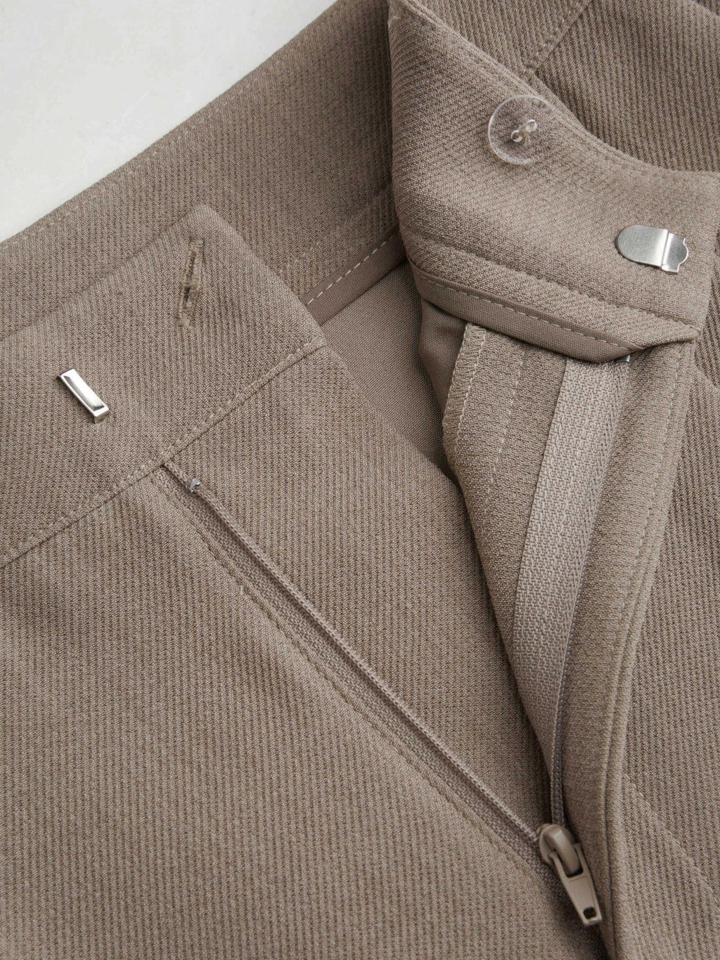 Mid Rise Pleated Wide Leg Trousers