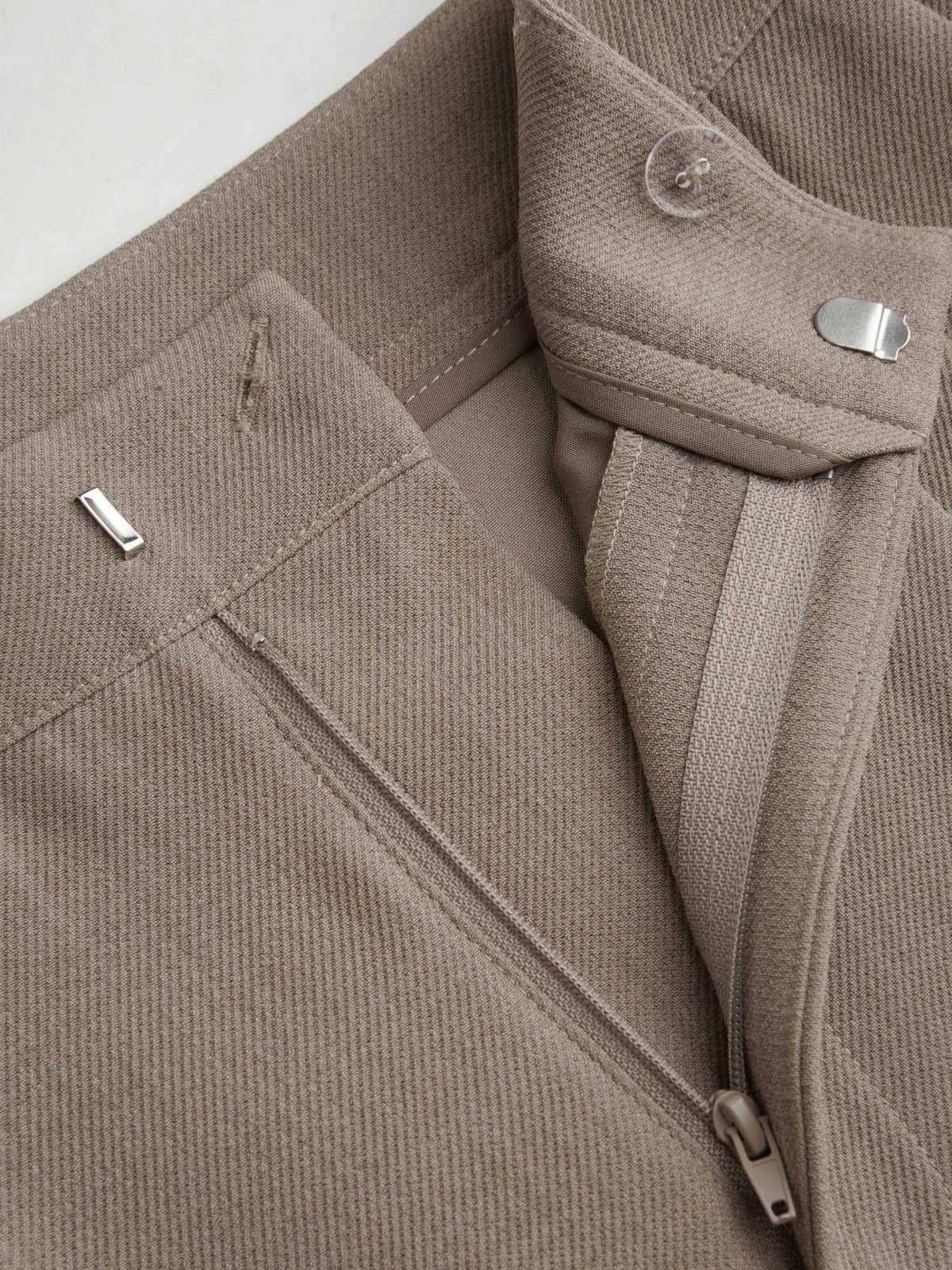 Mid Rise Pleated Wide Leg Trousers