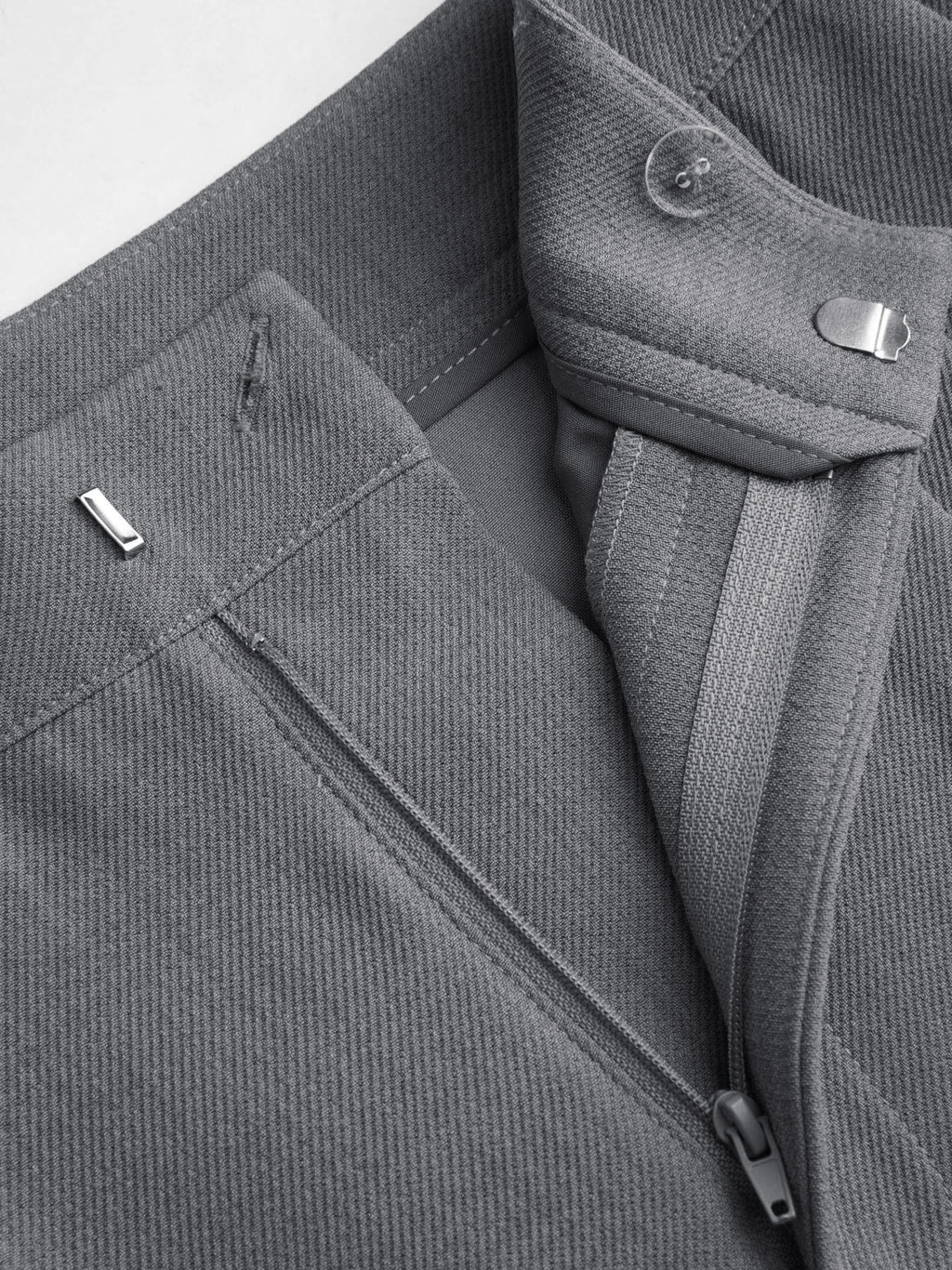 Mid Rise Pleated Wide Leg Trousers