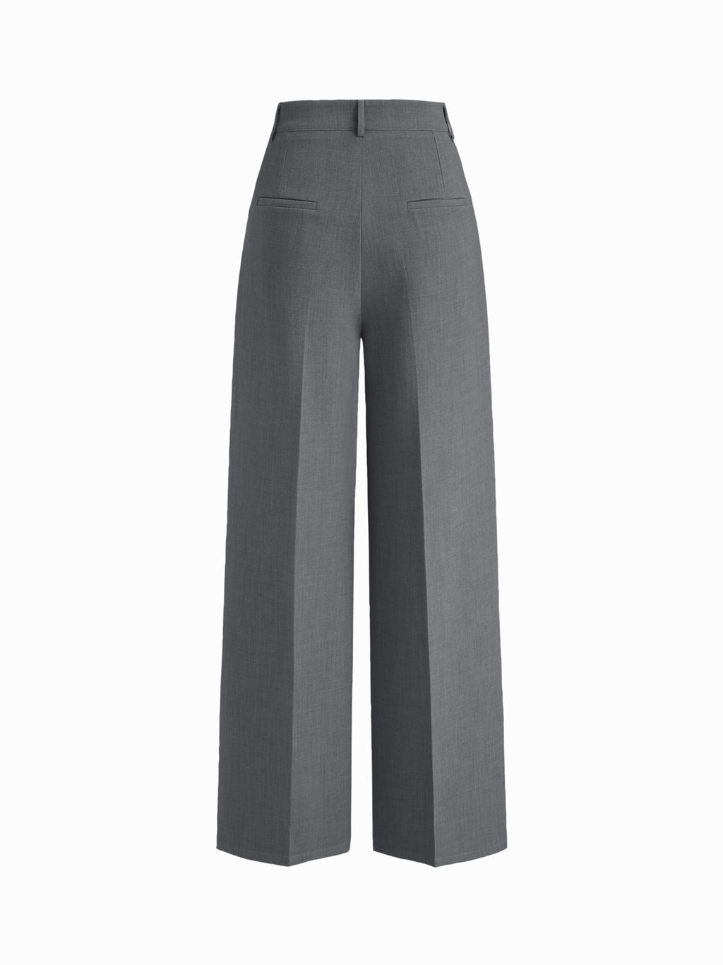 Mid Rise Pleated Wide Leg Trousers