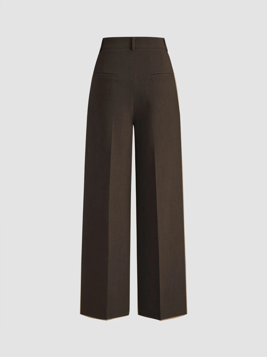 Mid Rise Pleated Wide Leg Trousers