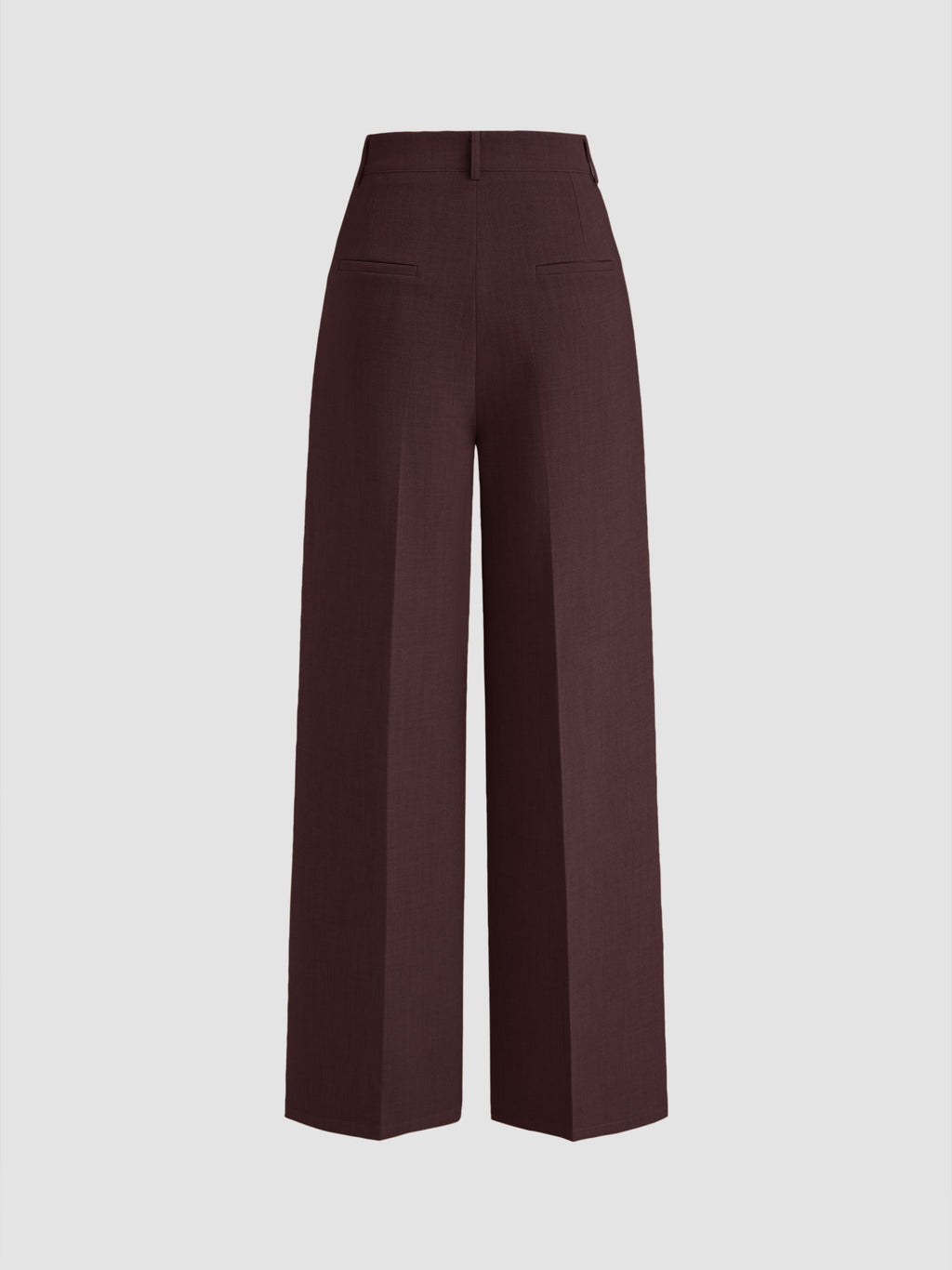 Mid Rise Pleated Wide Leg Trousers