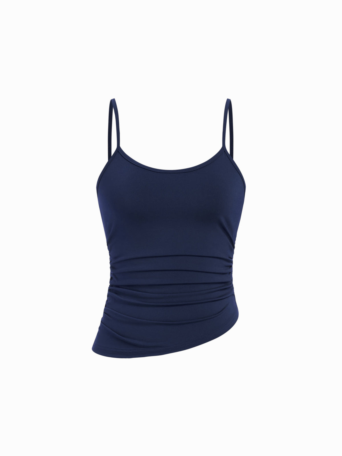 Ruched Cami Top & Chiffon Boat Neck Cape