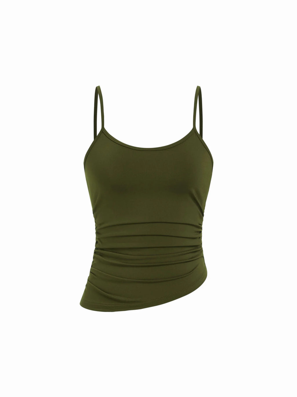 Ruched Cami Top & Chiffon Boat Neck Cape