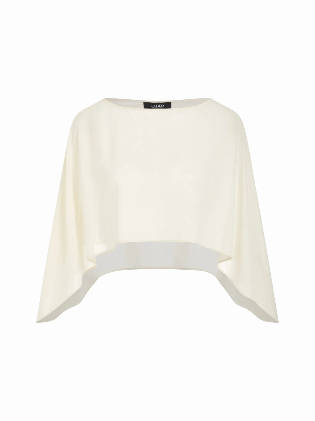 Ruched Cami Top & Chiffon Boat Neck Cape