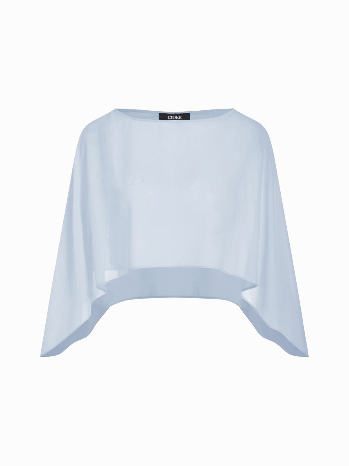 Ruched Cami Top & Chiffon Boat Neck Cape