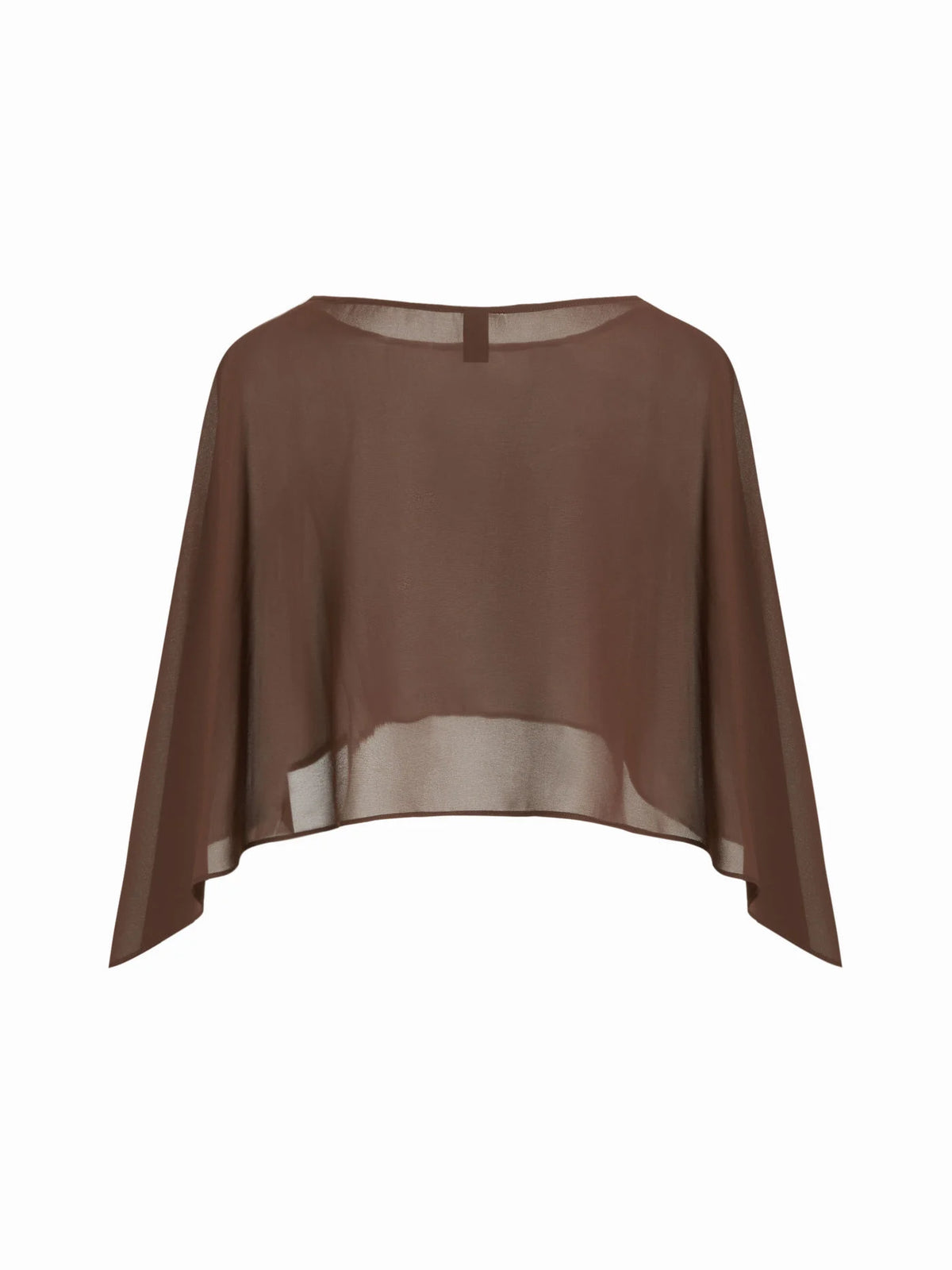 Ruched Cami Top & Chiffon Boat Neck Cape